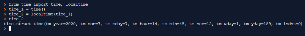 Die Nutzung der integrierten localtime-Methode.